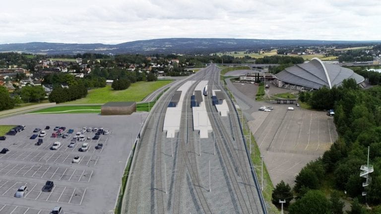 NY STASJON: Innlandet Venstre vil bygge ny jernbanestasjon ved Vikingskipet. Det kan bety mye for Solør i fremtiden. (Illustrasjonsfoto: Bane Nor).