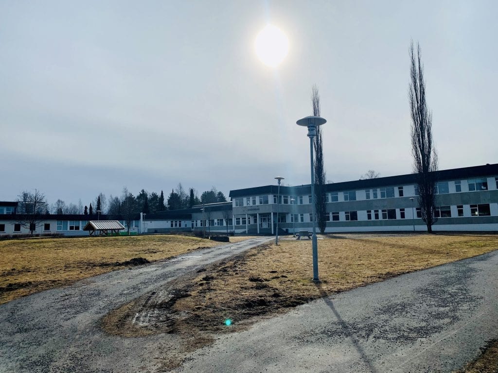 APRILSNARR: Grue barne- og ungdomsskole lurte flere foreldre og elever i morgentimene i dag. Foto: Liv Rønnaug Lilleåsen