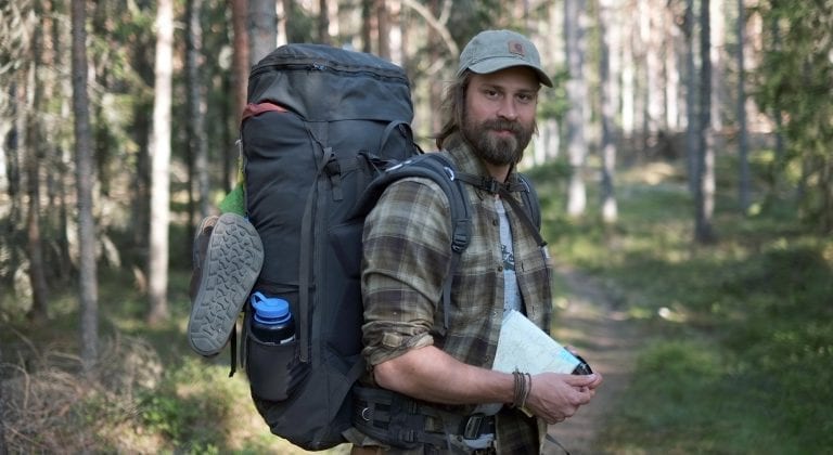 STORT POTENSIALE: Mathias Ekornås kommer fra Sunnmøre, og mener Finnskogen har et enormt potensiale. Dundas Explorer tar med primært byfolk på tur. Foto: Hanne Martinsen.