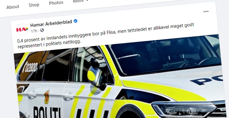 IKKE NÅDIG: Hamar Arbeiderblad er lite imponert over hvordan Flisa utmerket seg i politidistriktet i helga.