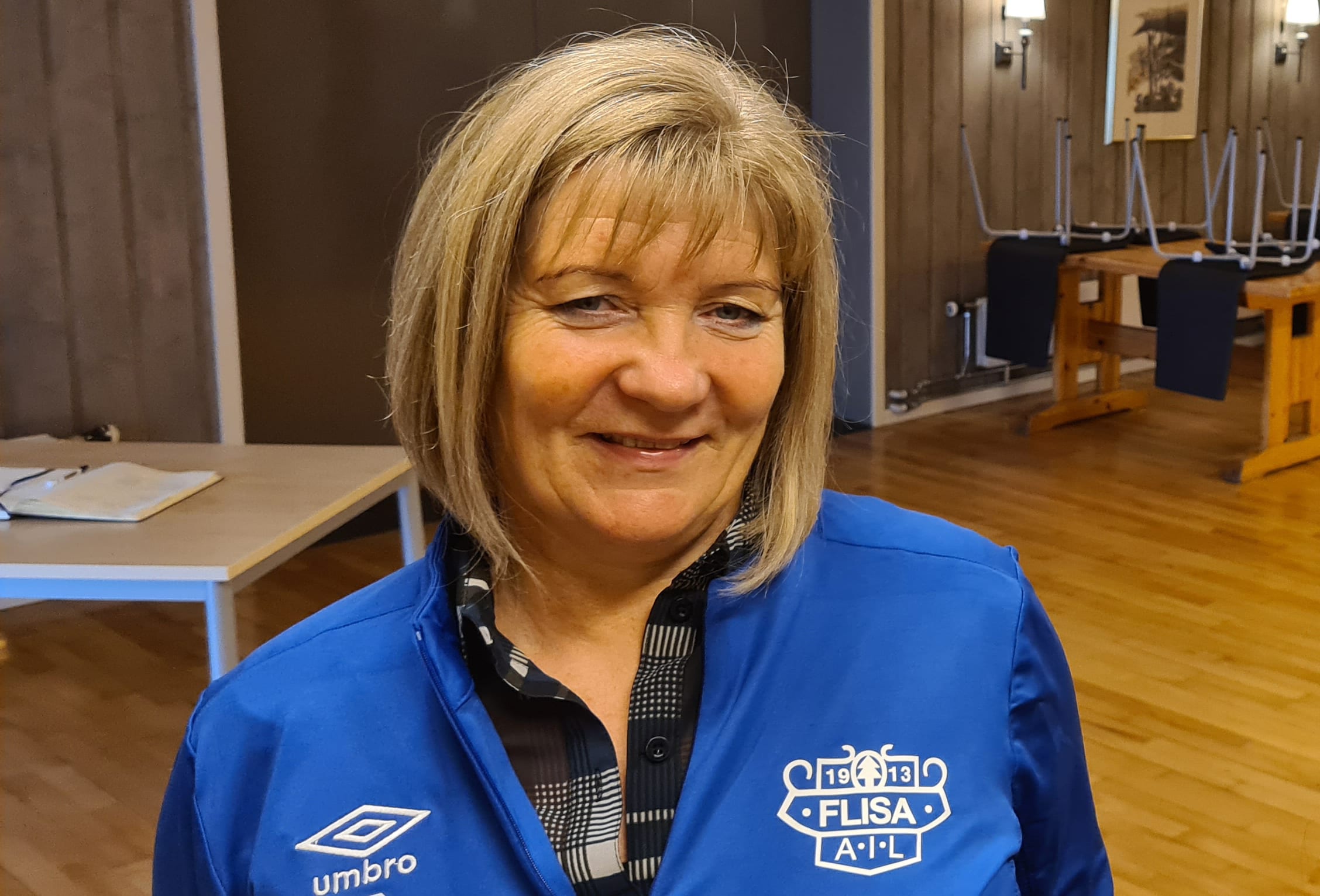 FÅR MEST: I den andre krisepakka er det Flisa Allianseidrettslag som får mest av lag og foreningene i Solør. Anita Kalfoss er daglig leder i idrettslaget, og kan glede seg over 312.683 kroner. Det kommer godt med.