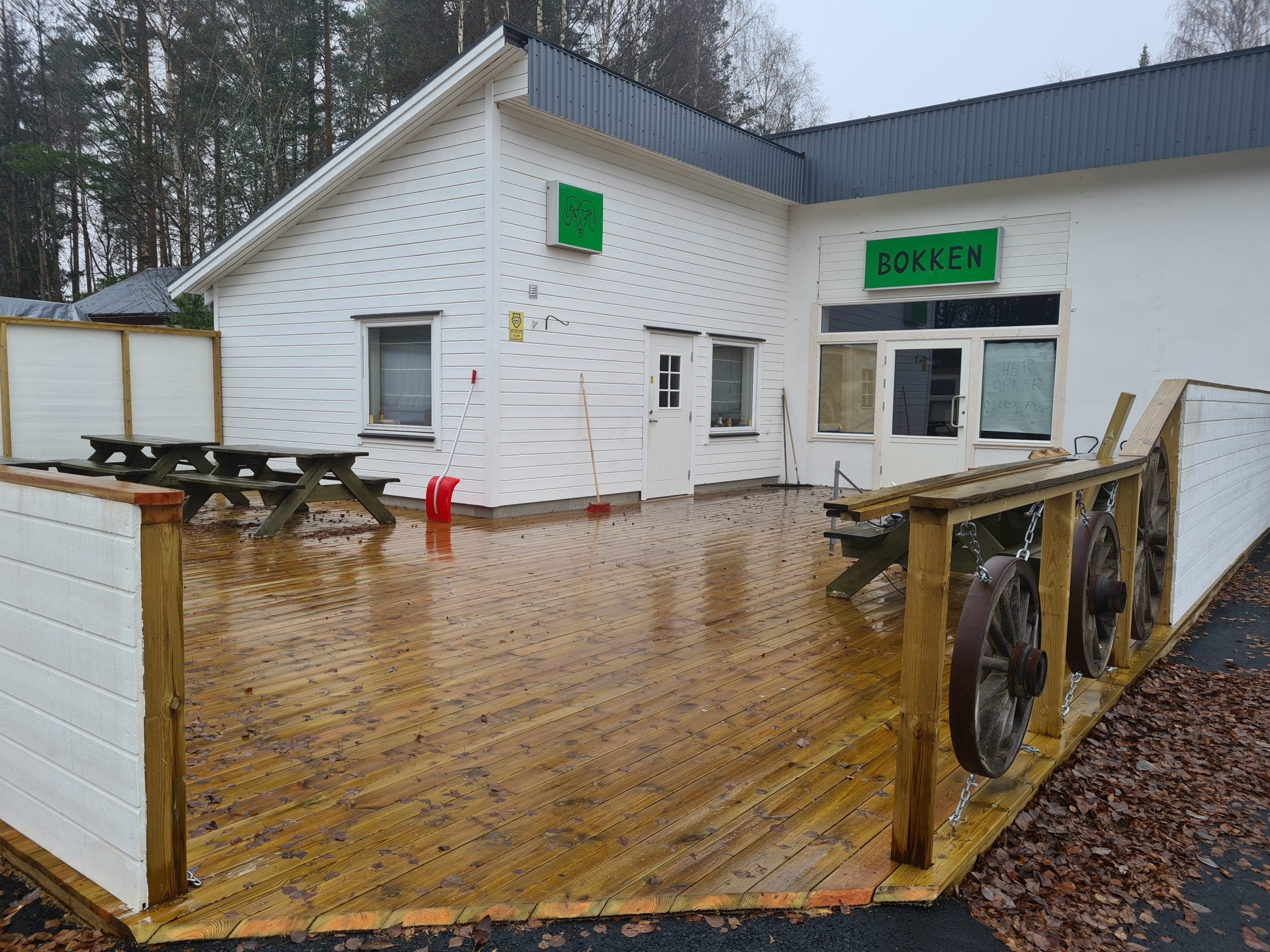 MÅ UTSETTE IGJEN: Heller ikke denne helga kan Bokken på Braskereidfoss åpne som først planlagt. Smitteutbruddet nylig og nasjonale skjenkeregler gjør at Bokken-gjengen velger å utsette.