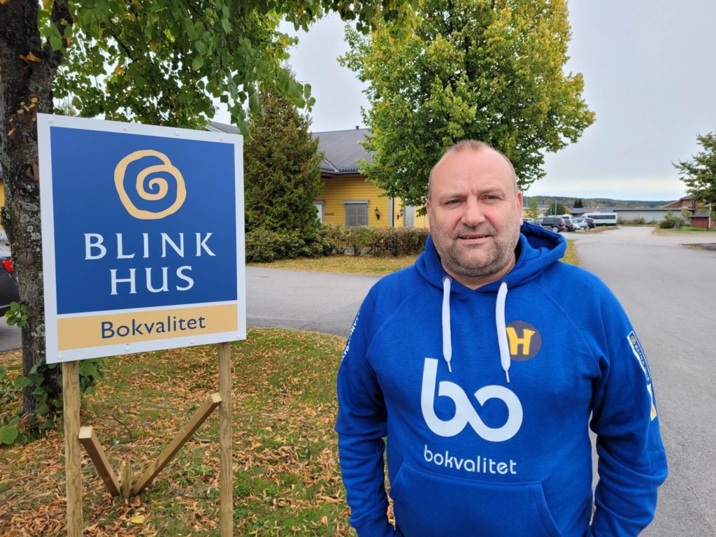 NYTT SAMARBEID: Blink Hus etablerer seg med salgskontor på Flisa. Erik Holtet eier halve salgskontoret, som vil gi mange spennende jobber for Kompass Bygg AS i årene som kommer.