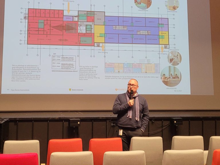 LEDET MØTET: Sektorleder for samfunnsutvikling, Morten Wenstad, ledet dialogmøtet som egentlig var berammet til to timer. Først etter nesten fire timer var møtet ferdig.