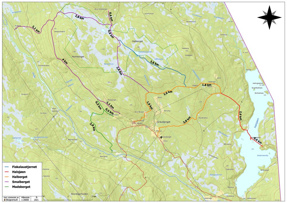 SNØSIKKERT: Skiløypene i Gravberget går høyt i terrenget, og det gir snøsikre forhold gjennom sesongen.