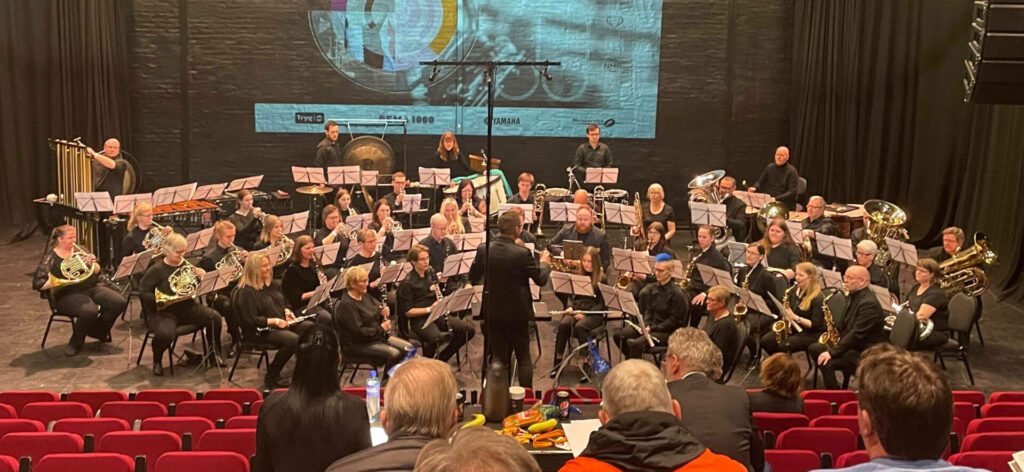SIKRET PLASSEN: Under NM i janitsjar ble det en 7. plass for Åsnes Hornmusikk, som rykket opp til 4. divisjon under sist mesterskap. Foto: Cecilie Aasen.