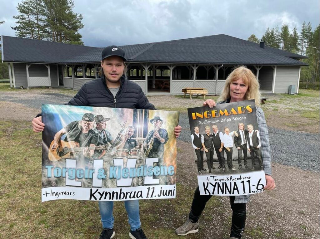 FYLLER FESTPLASSEN IGJEN: Lørdag er det klart for årets utefest på Kynnbrua i regi av Nabo'n. Jonas Midtsundstad og Julianne Mobekk håper mange kommer for å høre Ingemars og Torgeir & Kjendisene.