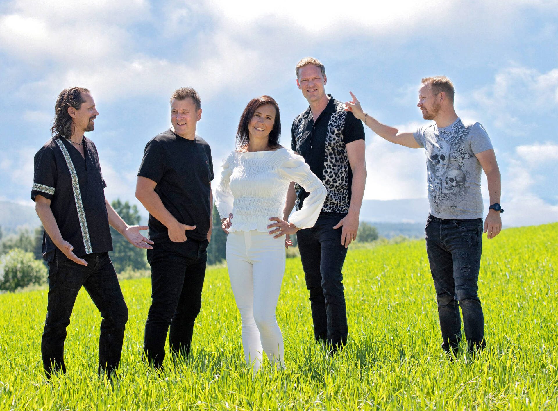 SPILLER TIL DANS: Hanne Mette Band skal sørge for musikken under festen på Gruetunet lørdag 25. juni. Pressebilde.