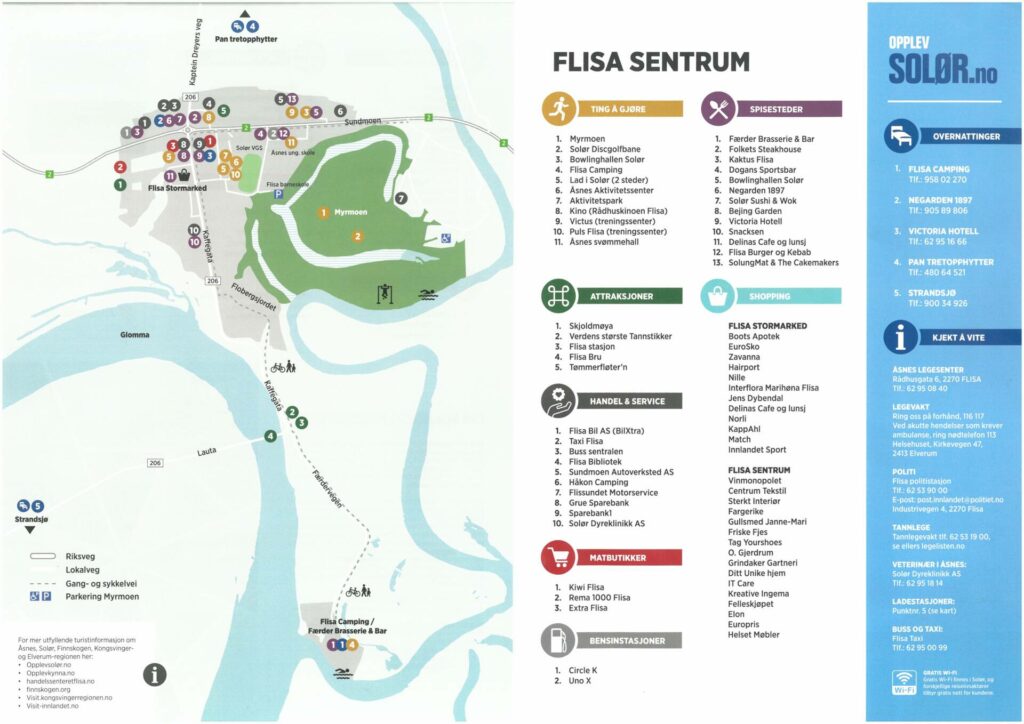 SENTRUM: Slik ser siden med Flisa sentrum ut.