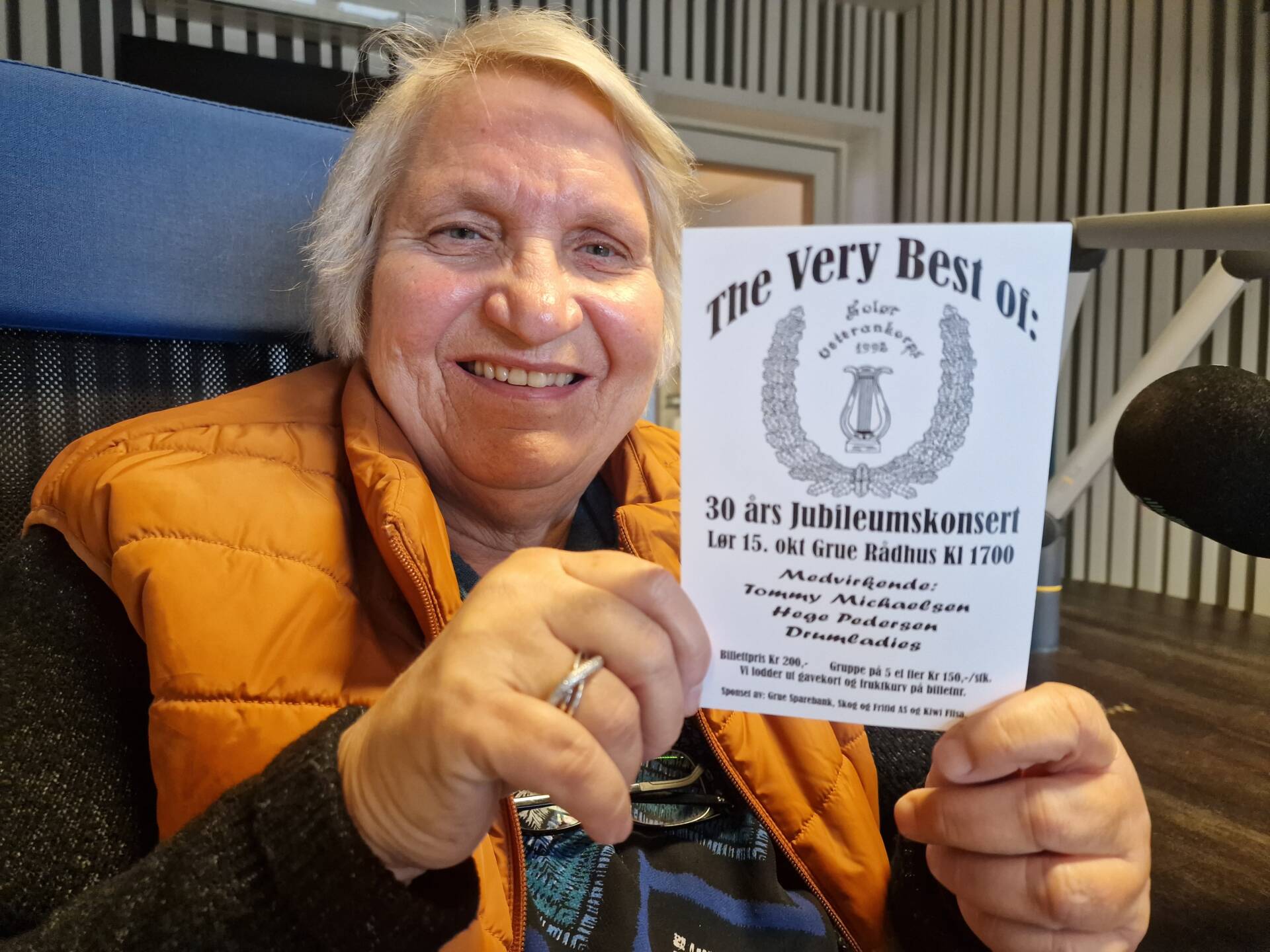 KLAR FOR KONSERT: Solør Veterankorps er 30 år, og markerer det med jubileumskonsert i Grue rådhus. Elin Skogli Westfjeld håper mange kommer for å høre.